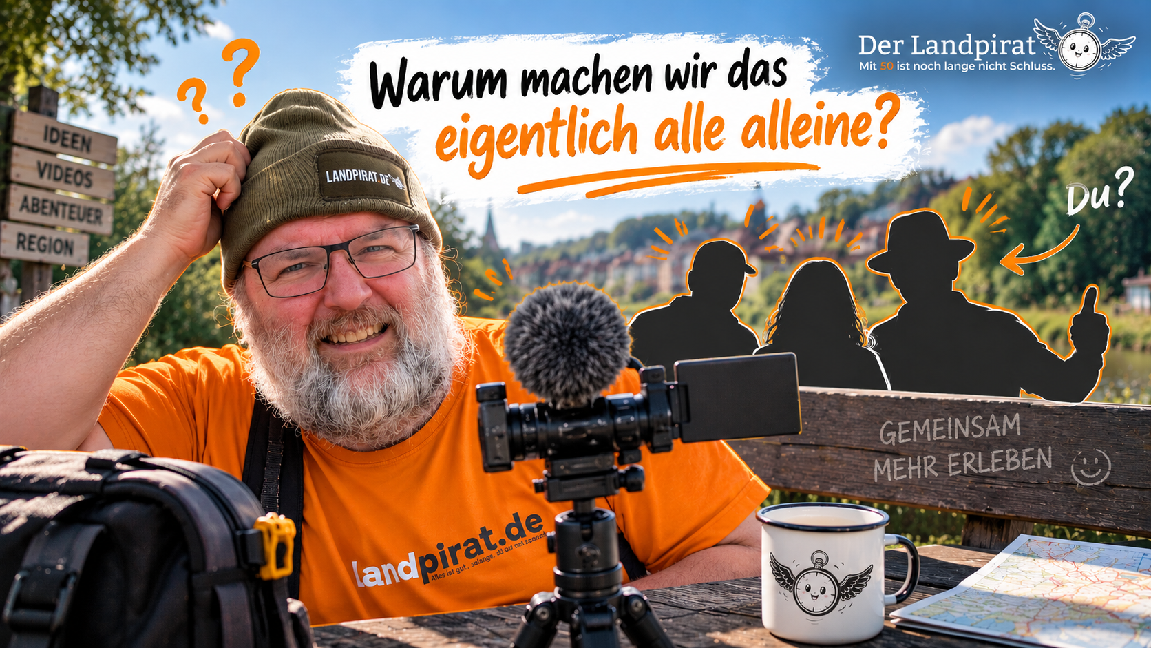 Ein Mann stelllt sich die Frage "Warum machen wir das alle allein?"